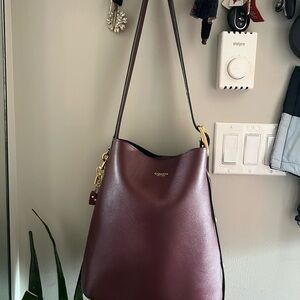 COACH Merlot Bleecker Bucket Bag